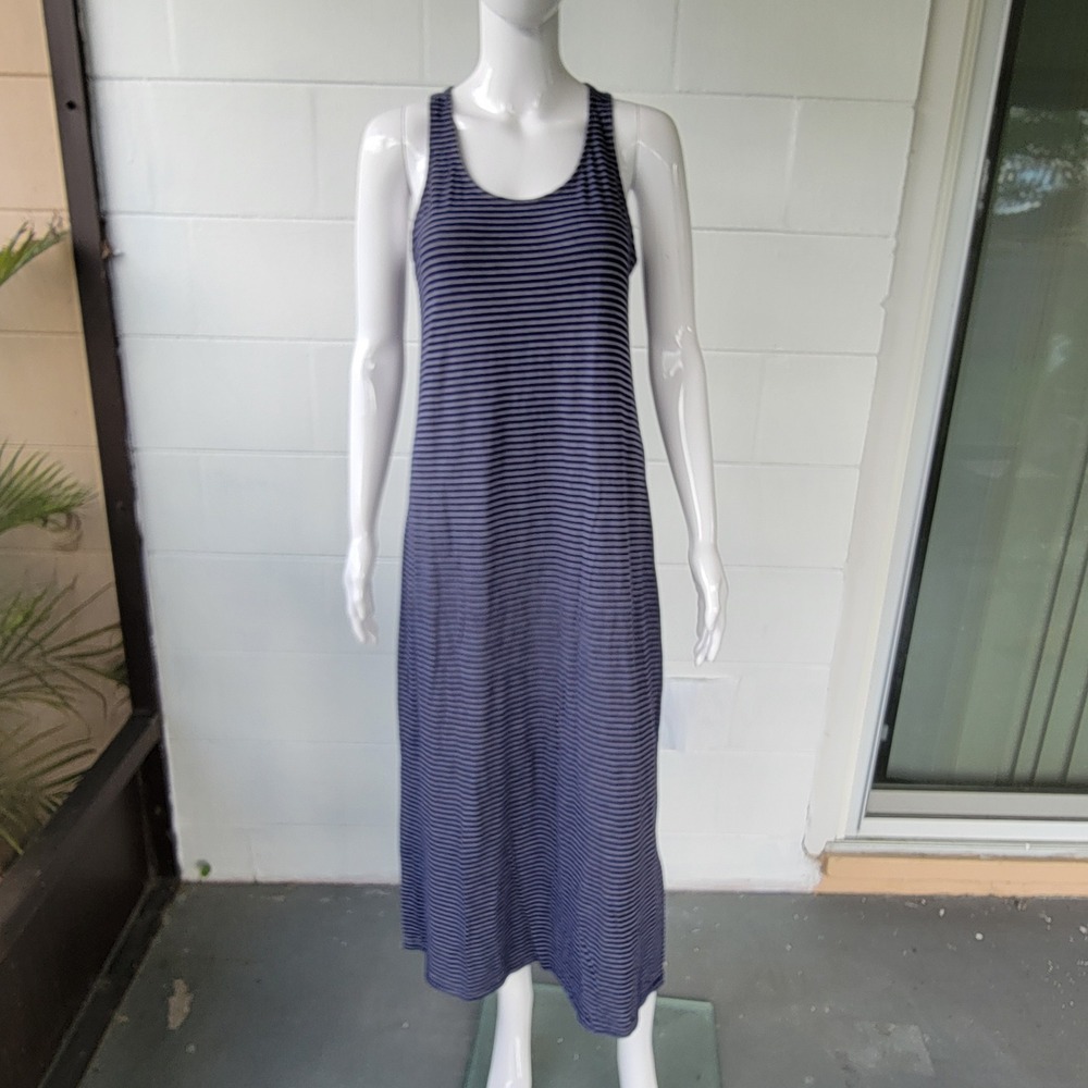 Just Love Blue Gray Maxi Dress Women XL Coastal Minimalist Casual Summer Resort